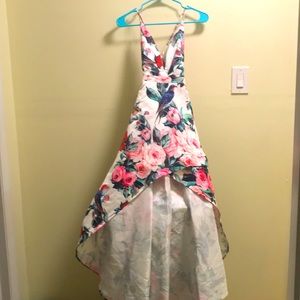 Floral high low dress